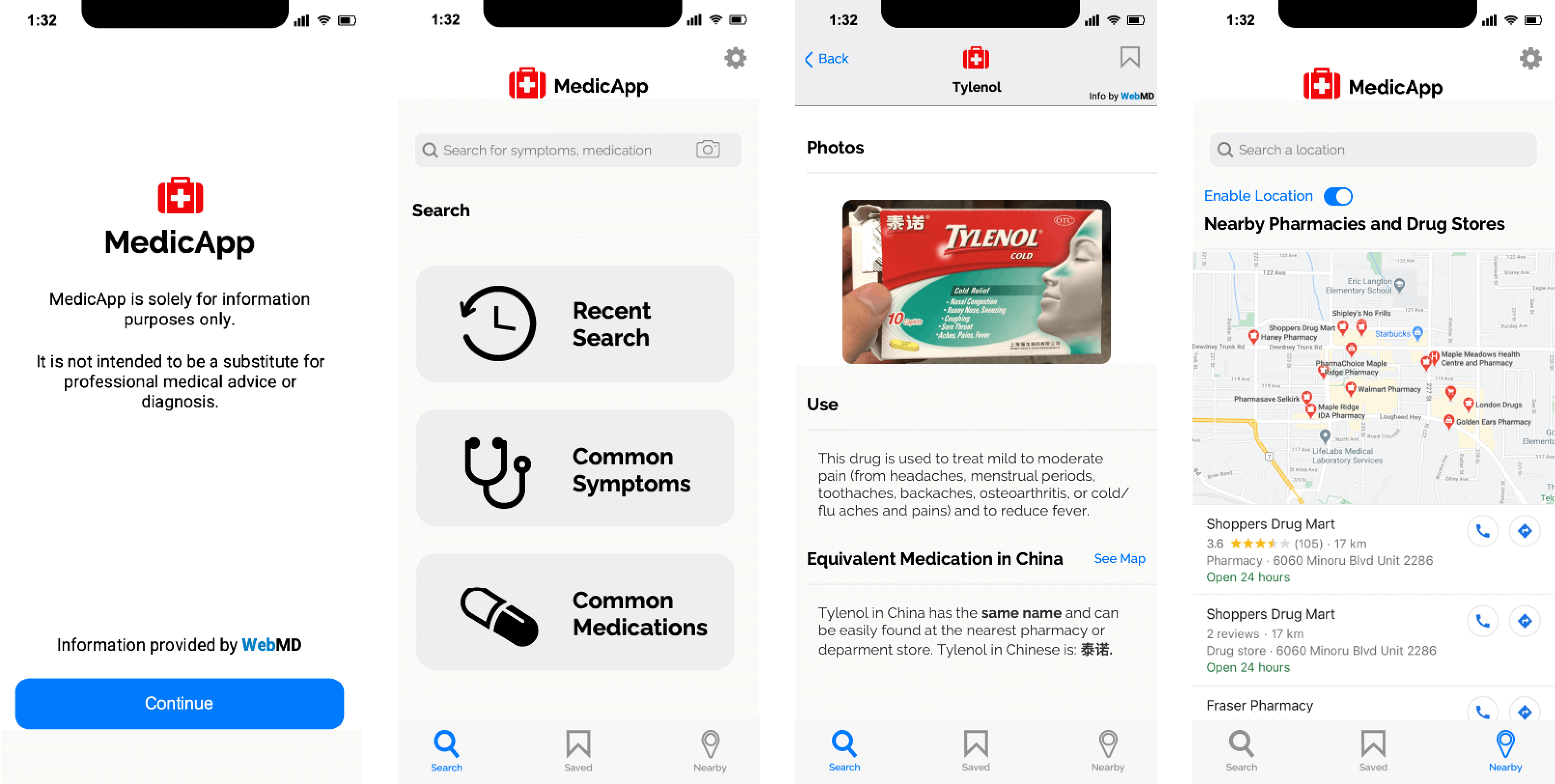 First MedicApp Interface